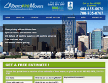 Tablet Screenshot of calgarymovers.net